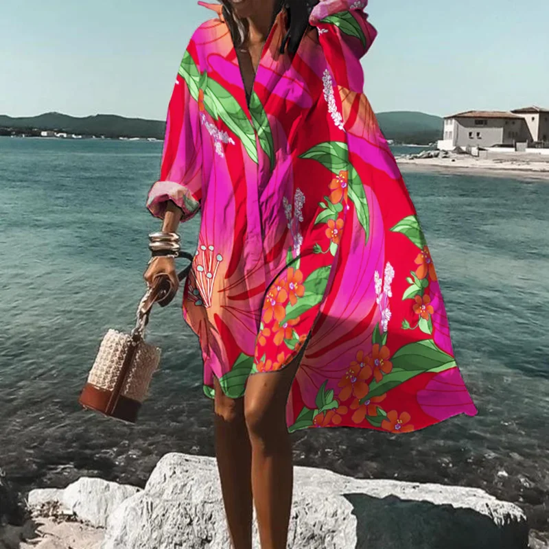 Casual Contrast Midi Dress