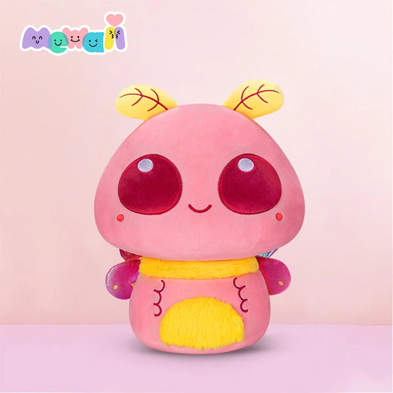 Mewaii Personalized Mushroom Family Maple Moth Kawaii Plush Pillow Squishy Toy