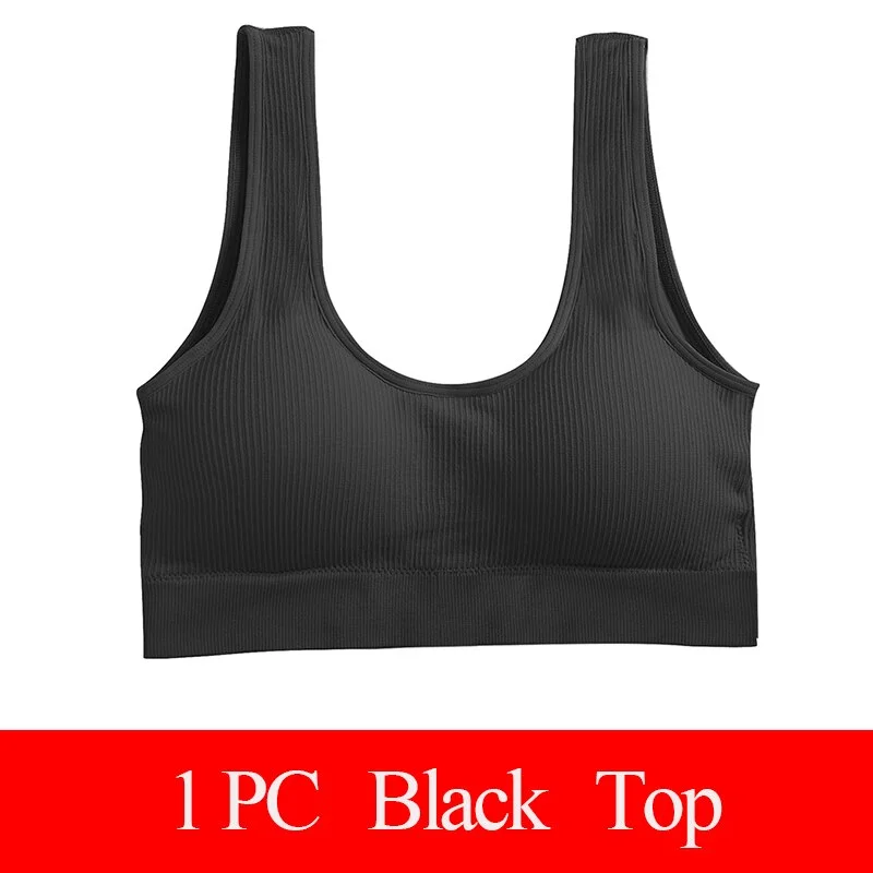 Women Bra Set Female Tube Tops Tank + Panties Vest U-Shaped Back Underwear Seamless Lingerie Female Bralette Backless Crop Tops