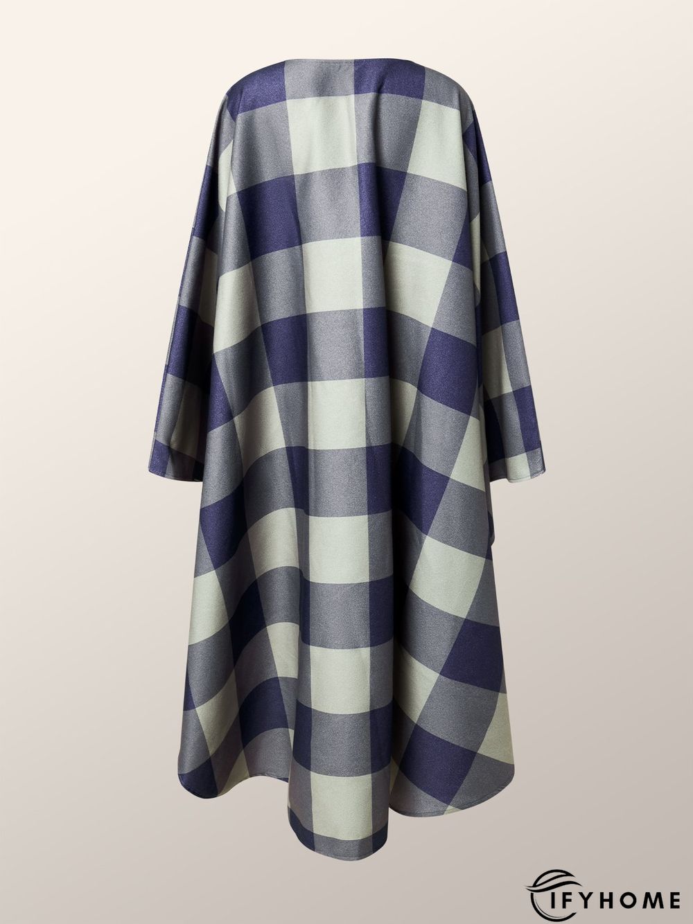 Loose Plaid Urban Overcoat | IFYHOME