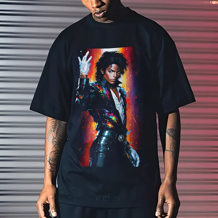 Pop Icon Color Burst Printed Men's T-shirt
