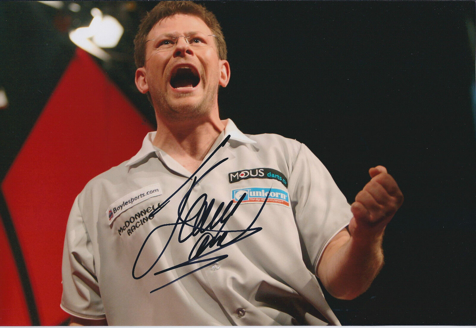 James WADE The MACHINE Signed 12x8 Autograph Photo Poster painting AFTAL COA Darts Genuie RARE