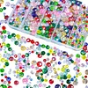 800Pcs 4/6/8/10mm Glass Beads for Jewelry Making Crystal Faceted Jewelry Beads with Holes for Bracelets Necklace Pendants Making Supplies
