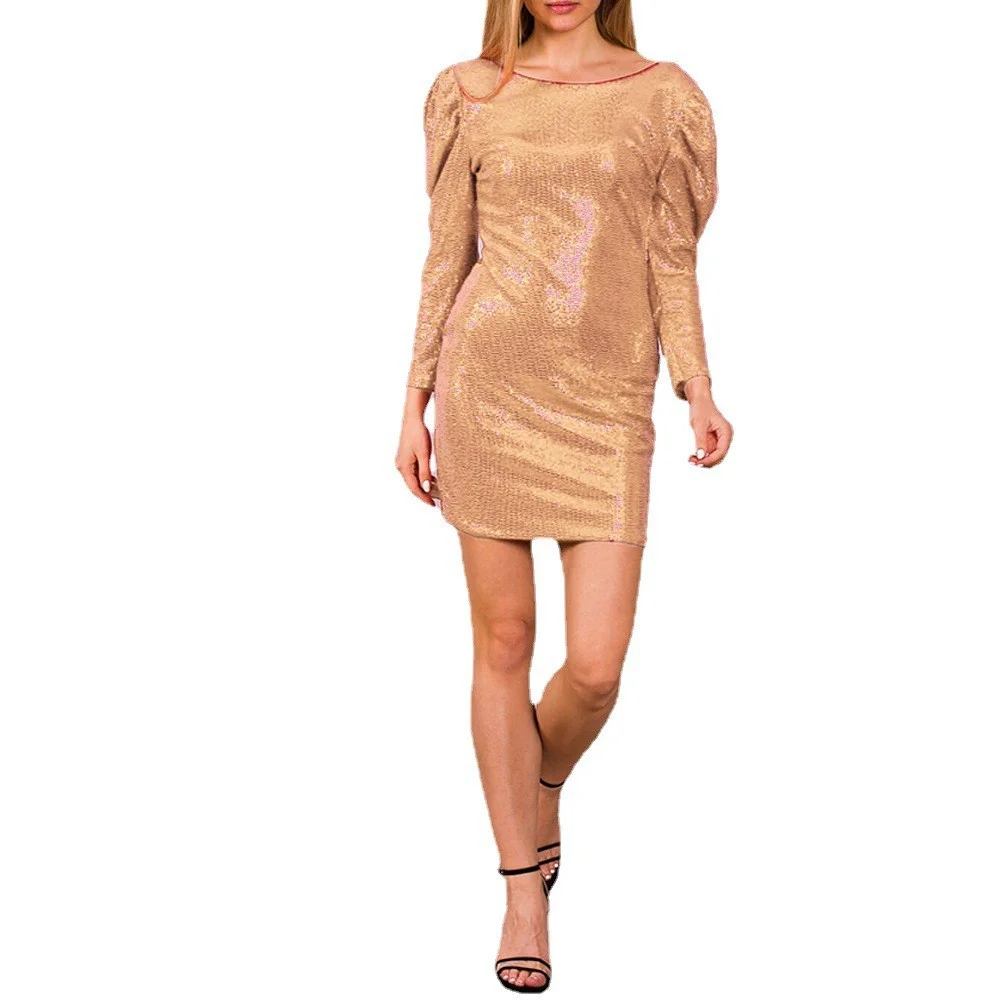 Uveng Uveng Summer New Women's Sexy Fashion Multi-Colored Bright Dress Bag Hip Club Dress Skirt