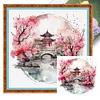 Pavilions-11CT Stamped Cross Stitch 40*40cm/15.75*15.75in