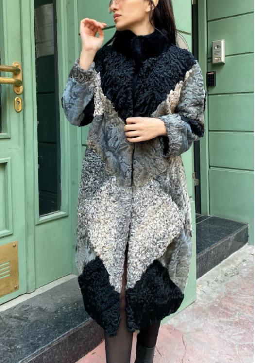 Woman Long Coat / Genuine Astrakhan Coat -Top Quality Womens Coat- Oversized Fur Coats - Luxury gift for wife550