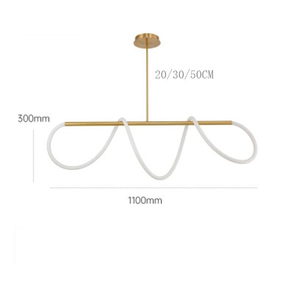 Modern Line LED Pendant Lights Nordic Kitchen Dining Room Decoration Ceiling Chandelier Lighting Loft Coffee Store Pendent Lamp