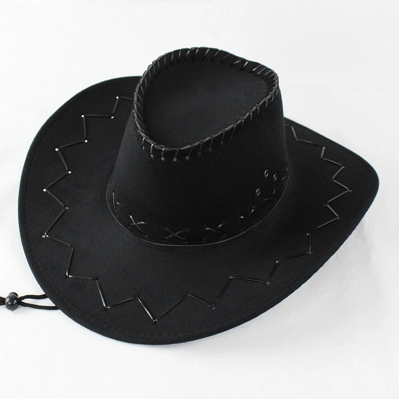 Western Cowboy Hat Knight Hat Men’s And Women’s Sun Hat Big Along Outdoor Performance Cowboy Hat Big Eaves Prairie Travel Hat
