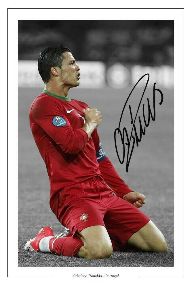 CRISTIANO RONALDO 8x6 INCH autograph signed Photo Poster painting