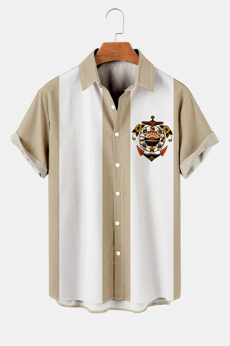 Men's Casual Color Contrast Shirt