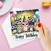 (US Only)6PCS DIY Birthday Wishes Diamond Art Greeting Cards Congratulations Cards & Gift