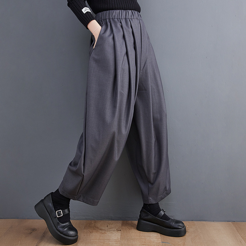 Loose Solid Color Straight Leg Pants