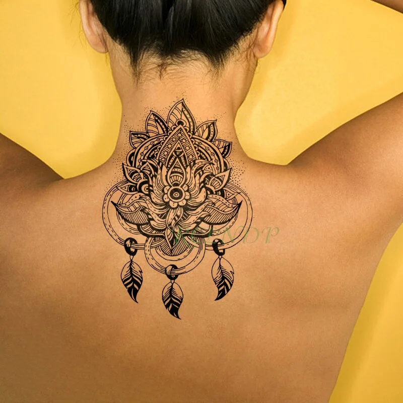 Sdrawing Temporary Tattoo Sticker peony flower diamond necklace fake tatto flash tatoo stickers art tattoos for girl women men