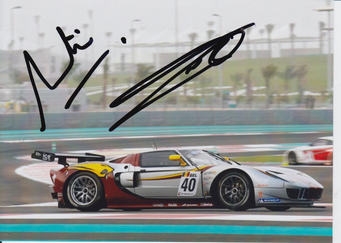 Bas Leinders and Maxime Martin Hand Signed 7x5 Photo Poster painting - FIA GT Championship 2.