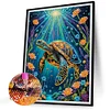 (US Only)4Pcs 30x40cm Marine Animal 5D DIY Special Shape Crystal Partial Diamond Painting