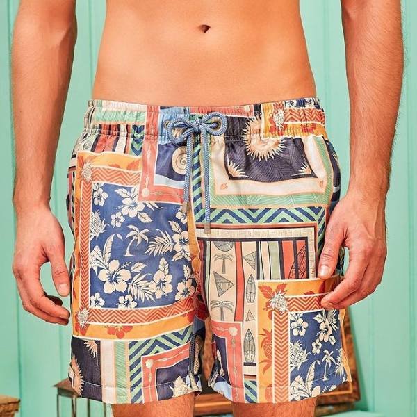 Casual Fashion Patterned Floral Print Shorts Beach Pants