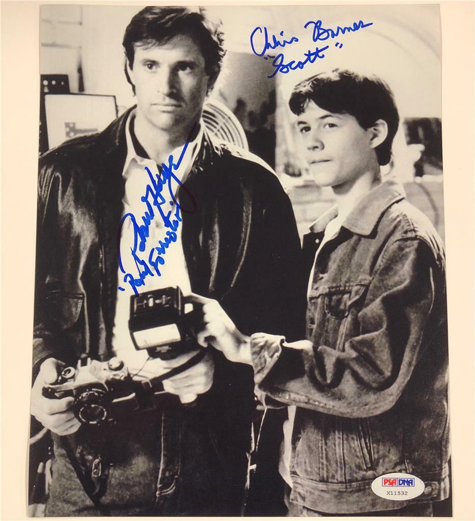 CHRISTOPHER DANIEL BARNES & ROBERT HAYS dual signed STARMAN 8x10 Photo Poster painting ~ PSA COA