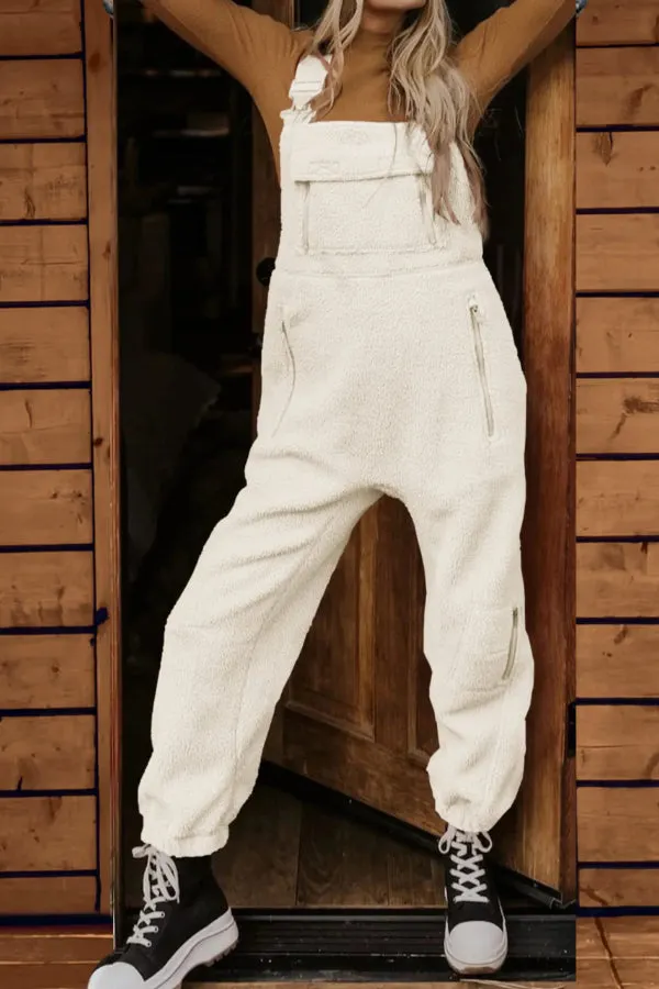 WOMEN'S FLEECE WARM OVERALLS LOOSE CASUAL JUMPSUITS (BUY 2 FREE SHIPPING)