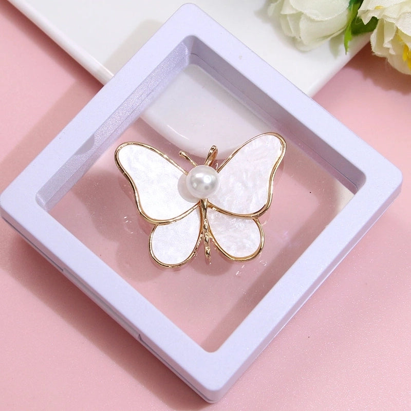 Basic Modern Style Classic Style Pin Animal Flower Alloy Plating Inlay Artificial Pearls Rhinestones Women’s Brooches