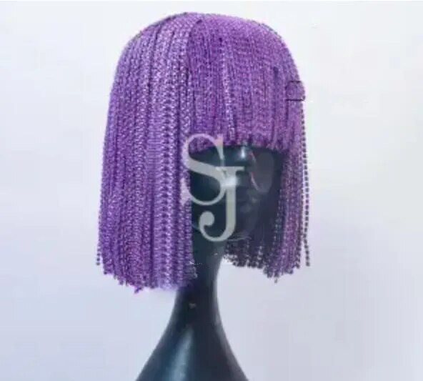 VCSHOES Sparkly Tassel Chain Wig Headgear Bar Nightclub Gogo Dancer Head Ornament Party Show Rave Stage Accessories Costume