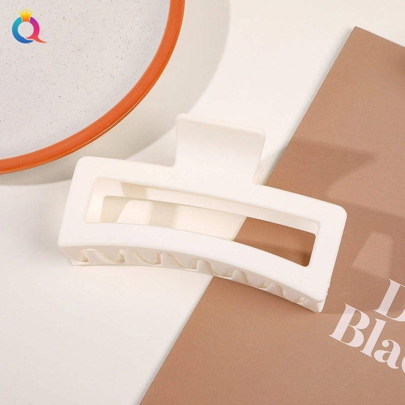 Minimalist Solid Color Plastic Hair Claws