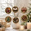 6pcs DIY Pearl Diamond Painting Christmas Tree Hanging Ornaments
