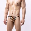 Men's Low Waist Sexy Breathable Leopard Print Briefs