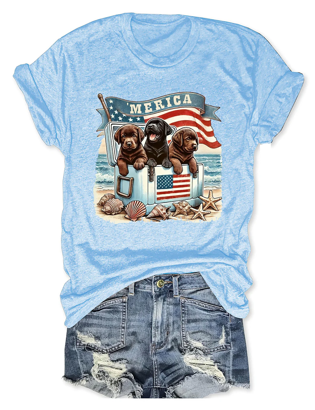 Patriotic Labrador T-shirt