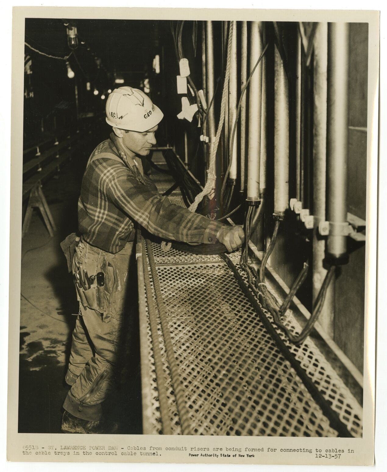 New York Power Authority - Vintage Photo Poster painting St. Lawrence Power Dam - 1957