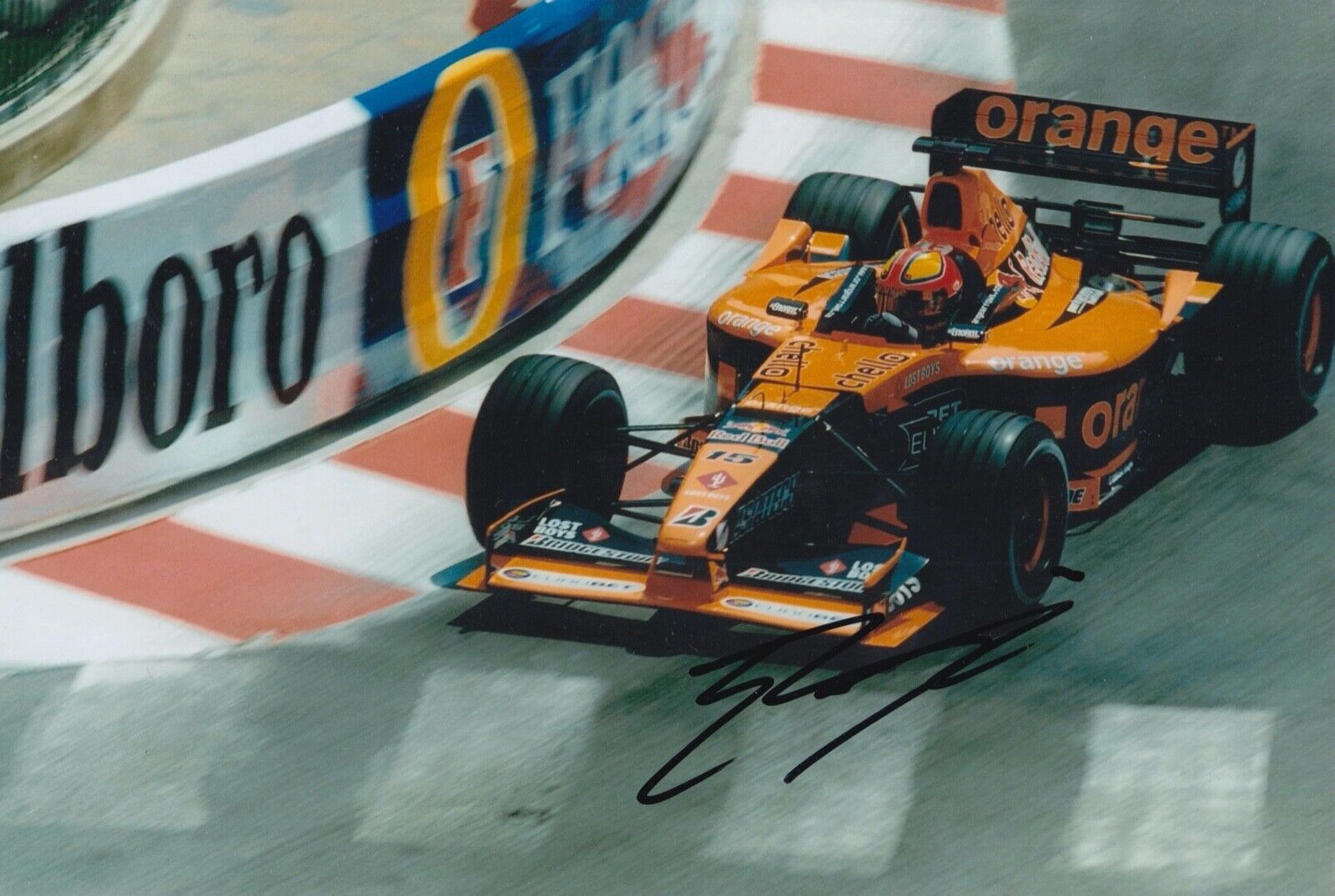 Enrique Bernoldi Hand Signed 12x8 Photo Poster painting F1 Autograph Orange Arrows 4