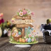Diamond Painting Acrylic Easter Road Sign Diamond Painting Desktop Ornaments