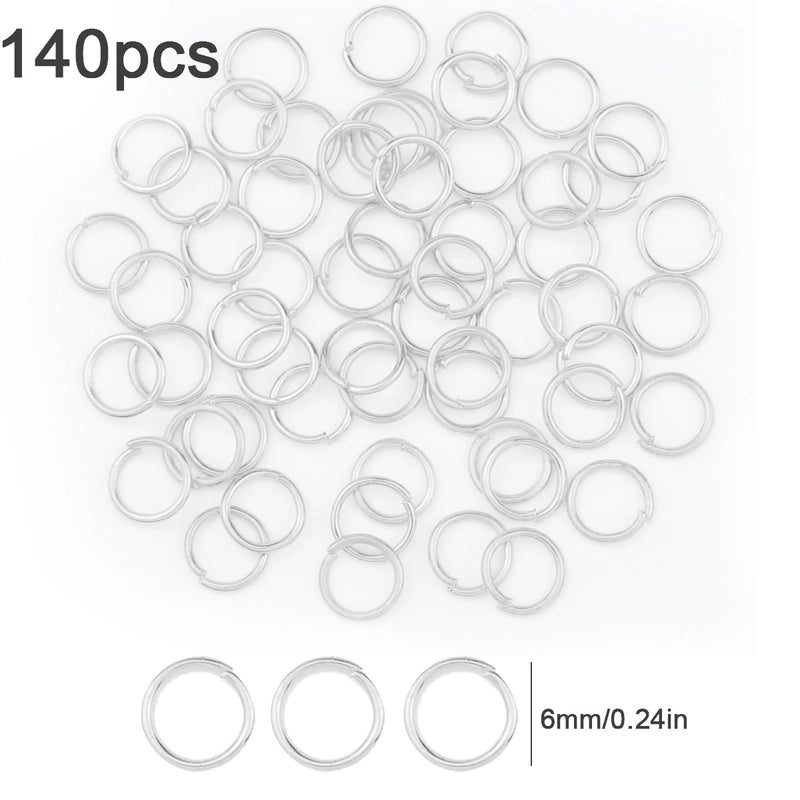 1 Set Diameter 3mm Diameter 4mm Diameter 5mm Alloy Solid Color Open Jump Rings Jewelry Accessories