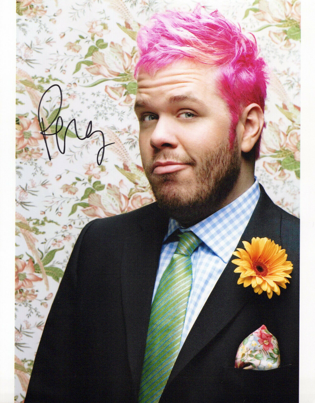 Perez Hilton head shot autographed Photo Poster painting signed 8x10 #8