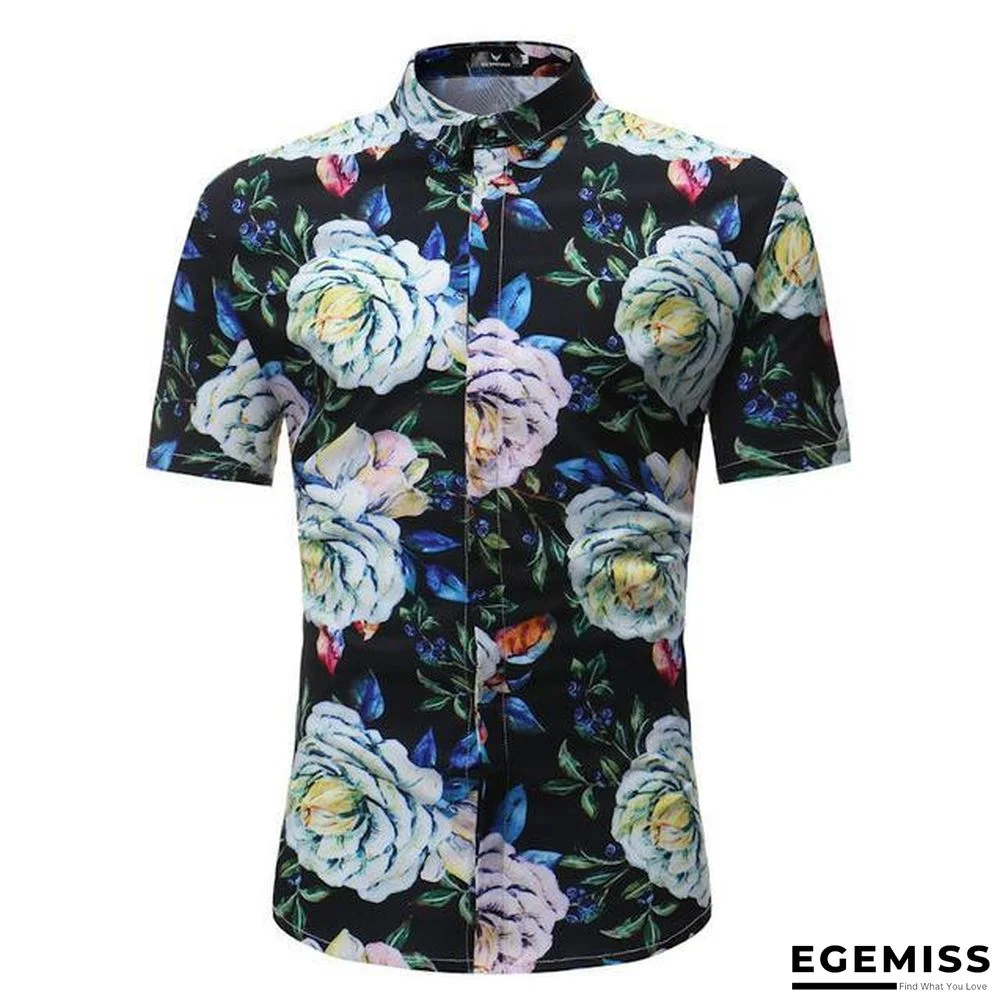 Men Fashion Style Short Sleeve Hawaiian Shirt | EGEMISS