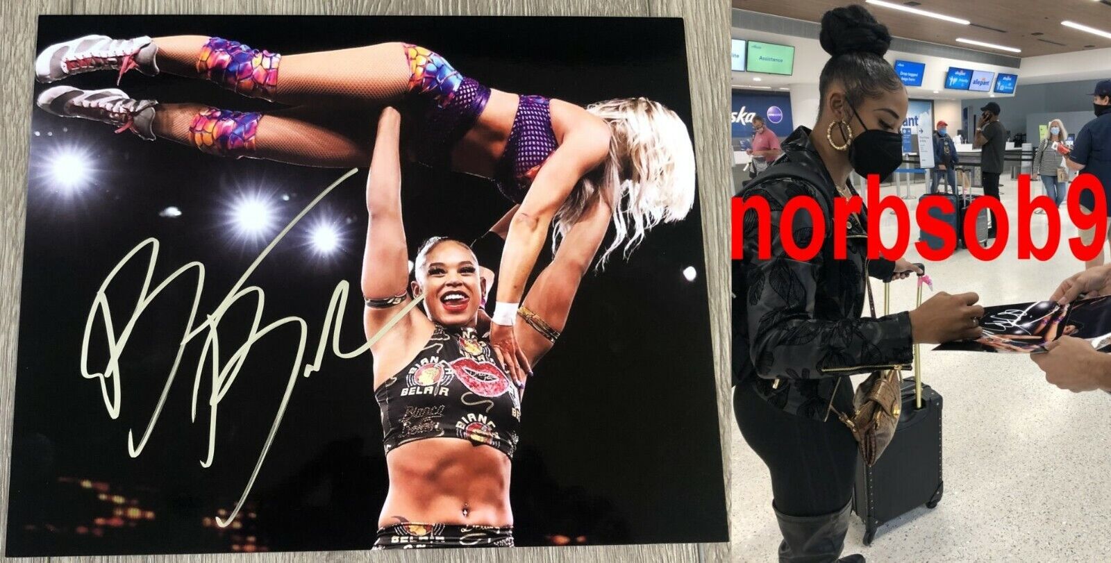 BIANCA BELAIR SIGNED AUTOGRAPH WWE RAW EST 8x10 Photo Poster painting B w/EXACT PROOF