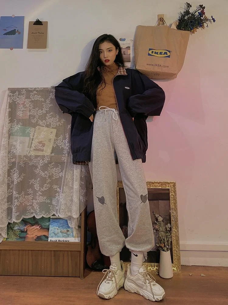 Korean Fashion Loose drawstring sports pants TK083