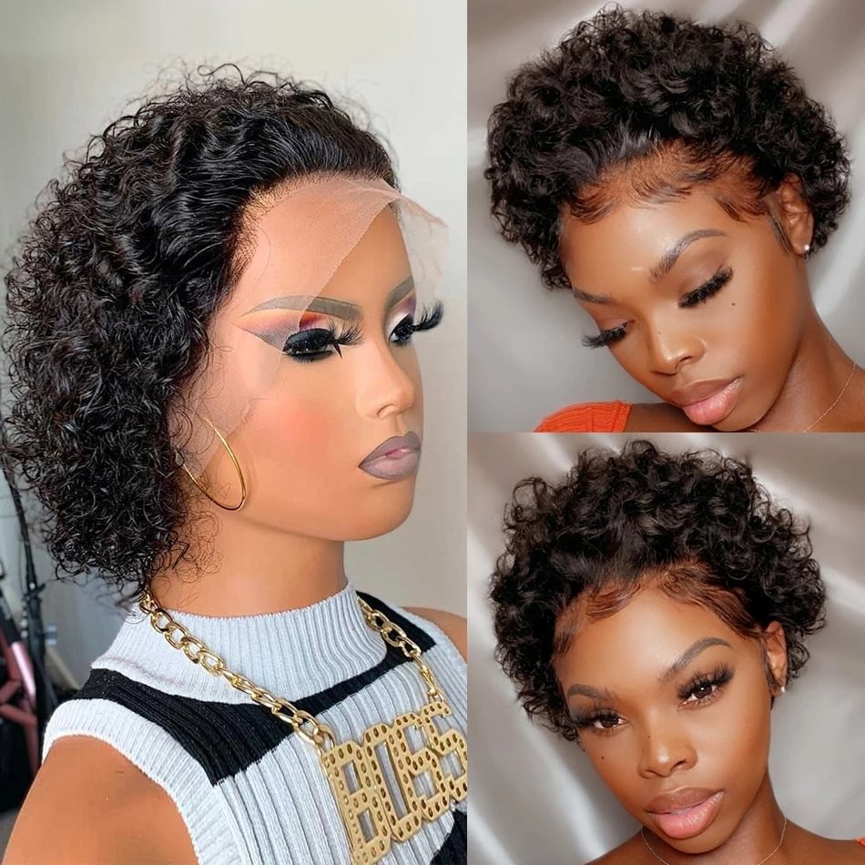 Short Curly Lace Wig For Black Women US Mall Lifes