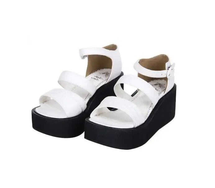 VCshoes Woman Mori Girl Lolita Cosplay Shoes Lady High Trifle Heels Wedges Pumps Women Princess Dress Sandals
