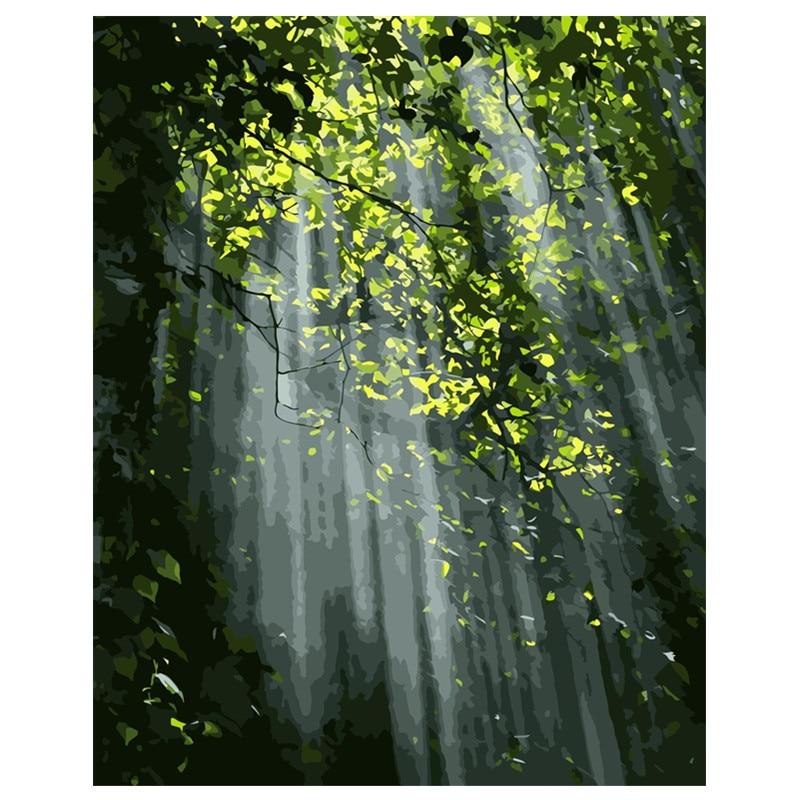 

Leaves of dense forest – Paint By Numbers - 40*50CM, 501 Original