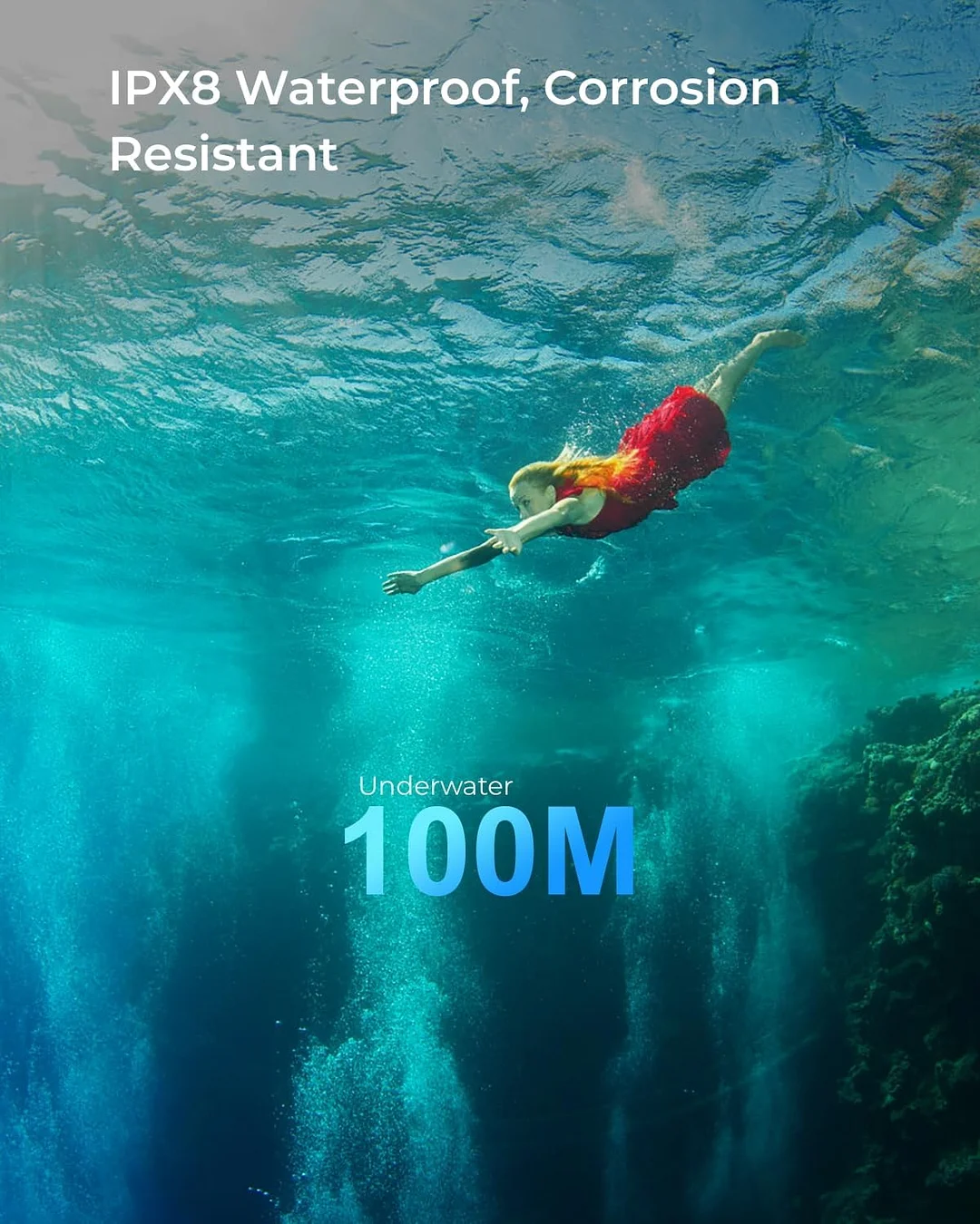 Diving Light WINDFIRE Dive Light Scuba Diving Flashlight, IPX8 Waterproof Flashlight, 4 Modes Underwater Lights With Power Indicator, Snorkeling Light With Rechargeable Battery For Night Diving Scuba Diving Gear