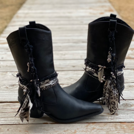 Women PU Pointed Toe Boots