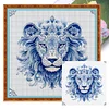 (Multi-Style) Blue And White Porcelain Animal-11CT Stamped Cross Stitch 40*40cm
