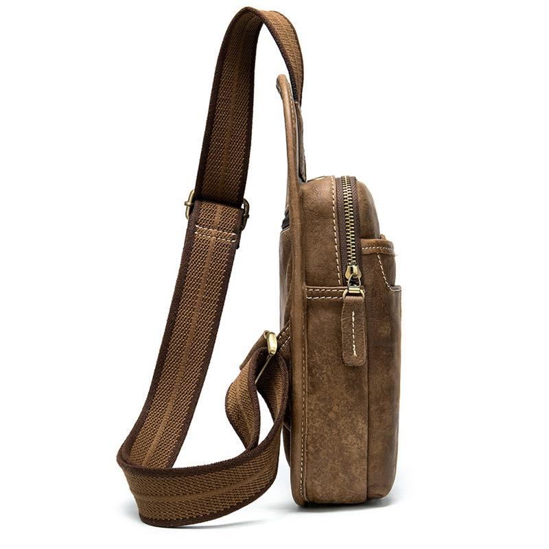 Casual Fashionable Leather Crossbody Packs Chest Bag For Men