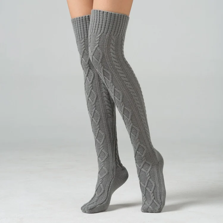 Letclo™ Winter Warm Women's Knitted Long Socks letclo Letclo