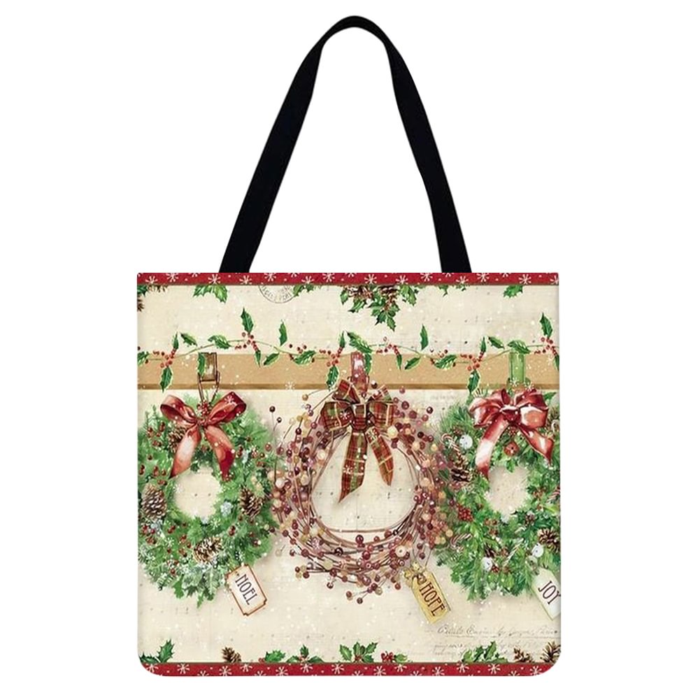 Linen Tote Bag - Christmas