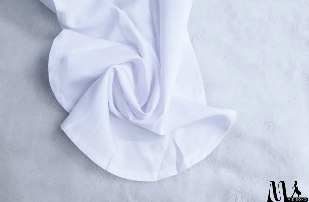 MidiSono - Plus Size Long Sleeve Split Hem Shirt Top