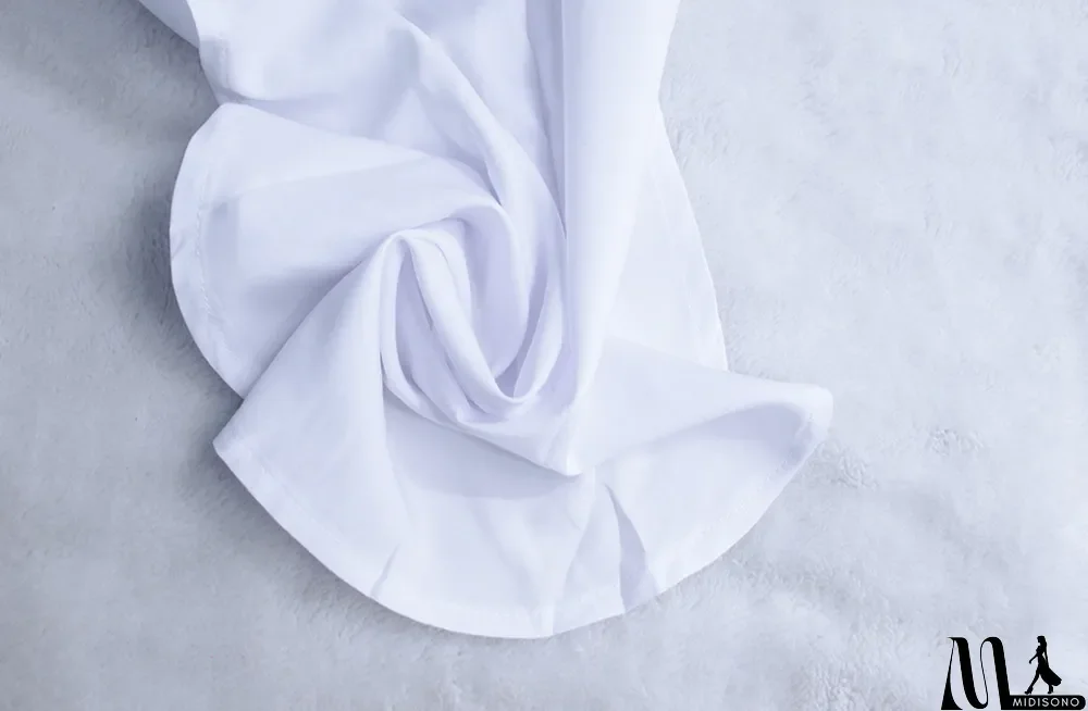 MidiSono - Plus Size Long Sleeve Split Hem Shirt Top