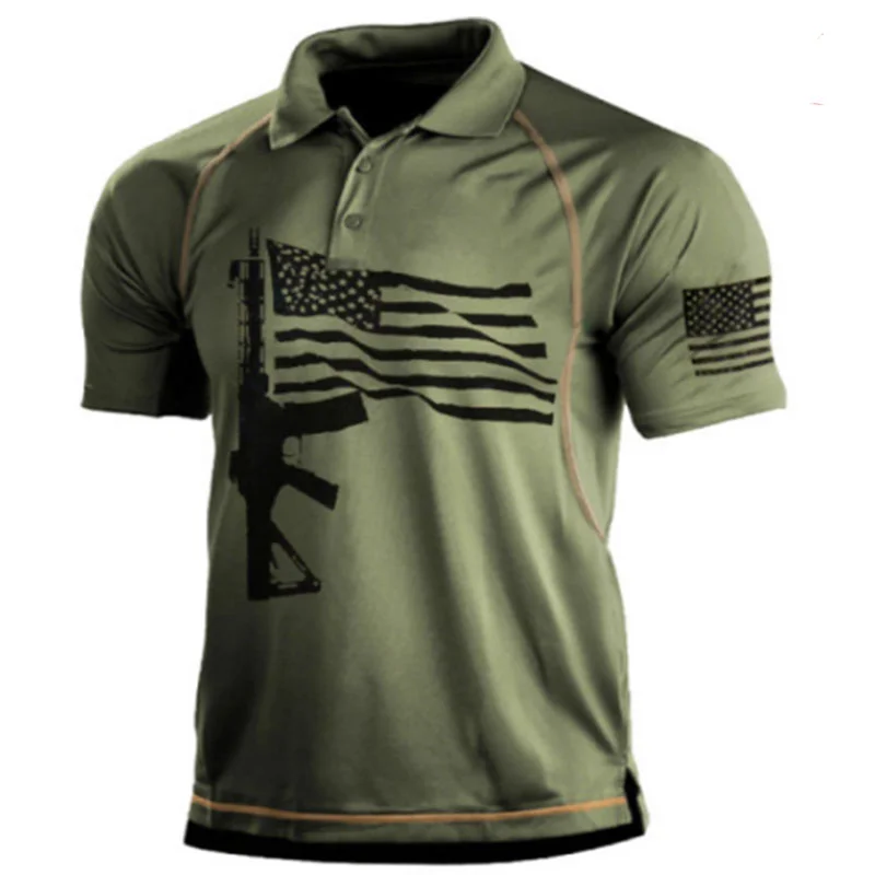 Men's Outdoor Cycling and Hiking Printed T-shirt