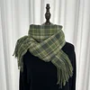 Stylish Autumn Winter Unisex Scarf Plaid Tassels Shawl