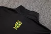 Joyfball 2024/2025 Brazil Long Zipped Jesus Jacket Black Football Jersey 1:1 Thai Quality 